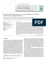 Anaerobic Digested Dairy Manure As A Nutrient Supplement For Cultivation of Oil-Rich Green Microalgae Chlorella Sp.