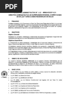 Directiva Administrativa de Supervision Integral A Direcciones Regionales de Salud