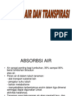 Absorbsi, Traspirasi