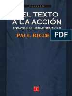 RICOEUR Paul - Ensayos de Hermeneutica II - Del Texto A La Accion - Unlocked PDF