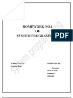 Homework No.1 OF System Programming: Submitted To: Submitted By: Mandeep Kaur Surendra Mca 4 SEM D3804A15 10806601