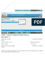 CAP526 - Software Testing and Quality Assurance Home Work - 2