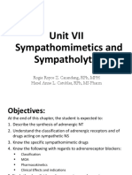 Unit 7. Sympathomimetics and Sympatholytics