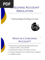 Checking Account Simulation Power Point Presentation FEFE