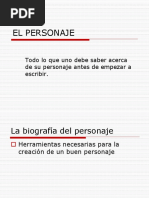 Biografia de Personajes en Guión