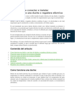 Como Se Debe Conectar e Instalar Correctamente Una Ducha o Regadera Eléctrica