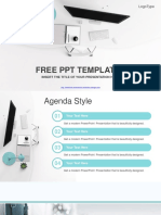 Simple Office Computer View PowerPoint Template