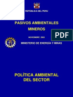 Pasivos Ambientales Mineros