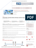 Transmitter Turndown Ratio, Set Span and Zero Span Instrumentation Tools