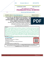 Analytical Method Development and Validation of Stability Indicating RP-HPLC Method For Estimation of Lercanidipine Hydrochloride and Enalapril Maleate in Combination