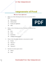 NCERT Exemplar Problems From Class 6 Science Components of Food