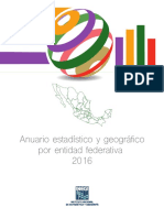 Anuario Estadistico y Geográfico Por Entidad 2016