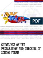 Guidelines On The Preparation and Checking of School Forms