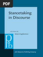 Stancetaking in Discourse Subjectivity Evaluation Interaction PDF