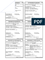 EC Declaration of Conformity EG-Konformitätserklärung: EN DE