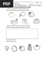 Evaluacion Bimestral de Ingles