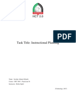 Task Title: Instructional Planning