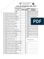 Lista de Alumnos Ind 2212