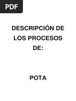 Descripción de Los Procesos de Pota Congelada Fish Fruit