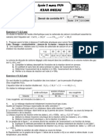 Devoir de Contrôle N°1 - Physique - Bac Math (2008-2009)