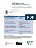 Strux Clinch Studs and Nuts: Optimal Performance in Thin Sheet and Aluminum Sheet Applications