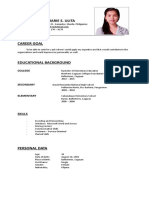 ALYZA MARIE S. ULITA - Resume