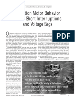 Induction Motor Behavior Under Short Interruptions and Voltage Sags