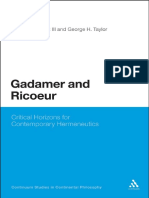 [Continuum Studies in Continental Philosophy] Gadamer, Hans-Georg_ Ricœur, Paul_ Gadamer, Hans-Georg_ Ricœur, Paul_ Mootz, Francis J._ Taylor, George Howard - Gadamer and Ricoeur _ Critical Horizons for Contempora