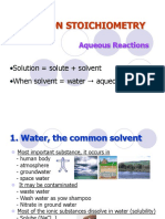 Solution Stoichiometry: Aqueous Reactions