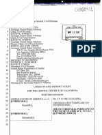 United States Complaint in Intervention  in False Claims Act Lawsuits Accusing Insys Therapeutics of Paying Kickbacks and Engaging in Other Unlawful Practices to Promote Subsys, A Powerful Opioid Painkiller