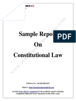 Sample Report On Constitutional Law by Expert Writers