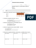 Evaluacion Decimales