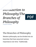 Introduction To Philosophy - The Branches of Philosophy - Wikibooks, Open Books For An Open World