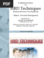 HRD Techniques: A Presentation