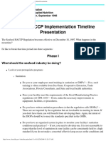 FDA - CFSAN Seafood HACCP Implementation Timeline Presentation