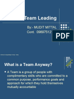 Team Leading: By:-Mudit Mittal Cont. 09897512191