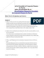 Solution Manual For Essentials of Corporate Finance by Parrino