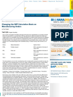 Changing The WIP Calculation Basis On Manufacturing Orders