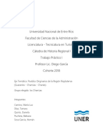 Trabajo Práctico Charrúas. Cátedra de Historia Regional I - Licenciatura en Turismo - FCAD - UNER