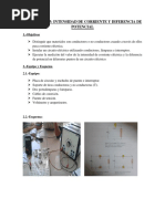 Practica N°5 Intensidad de Corriente y Diferencia de Potencial