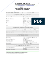 Msds Cloruro Aluminio