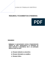 Aula - Fichamento, Resumo e Resenha PDF