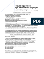 1998 - Quelques Rappels Sur La Physiologie de L ' Exercice Physique - Unknown