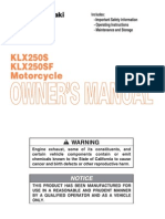 Kawasaki KLX250S Owners Manual - 01 Top