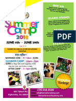 2018 - Summer Camp - Flyer 4th June