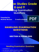 Grade 8 and 9 Handling Examination Question Presentation