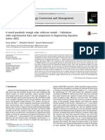 A Novel Parabolic Trough Solar Collector Model - Validation With Experimental Data and Comparison To Engineering Equation Solver (EES) (2015)