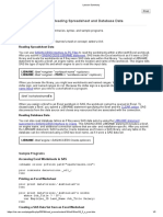 Summary of Lesson 7: Reading Spreadsheet and Database Data: Topic Summaries