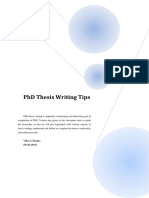 PHD Thesis Writing Tips