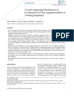 Randomized Control Trial Comparing Effectiveness of Weekly Versus Daily Antenatal Oral Iron Supplementation in Preventing Anemia During Pregnancy